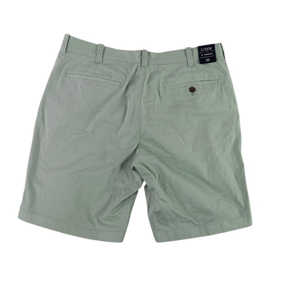 J.Crew Chino‎ Shorts Men 33 Green 9" Inseam Stretch Cotton H5020 NEW